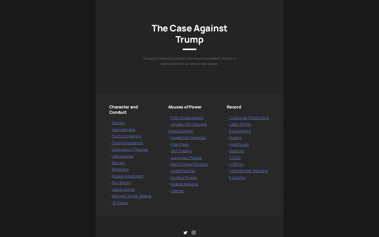 The Case Against Trump